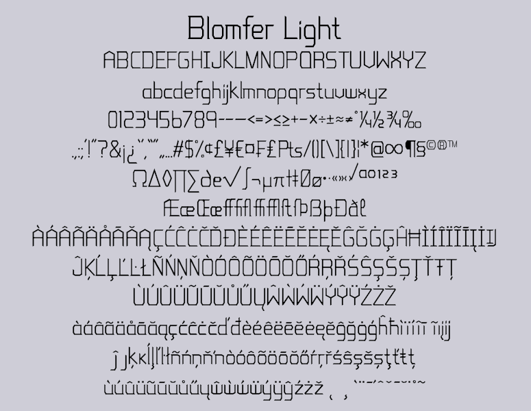 Blomfer Light - Click Image to Close