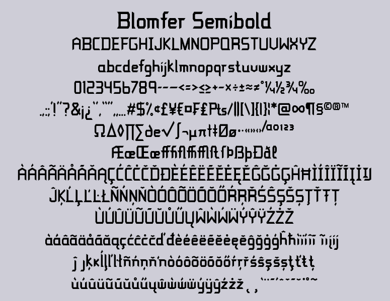 Blomfer Semibold - Click Image to Close