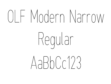 OLF Modern Narrow Regular - Click Image to Close