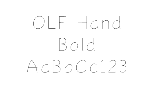 OLF Hand Bold - Click Image to Close