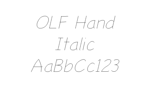 OLF Hand Italic - Click Image to Close
