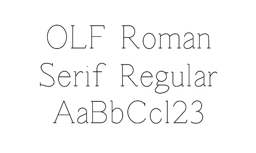 OLF Roman Serif Regular - Click Image to Close