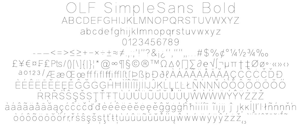 OLF Simple Sans Bold - Click Image to Close