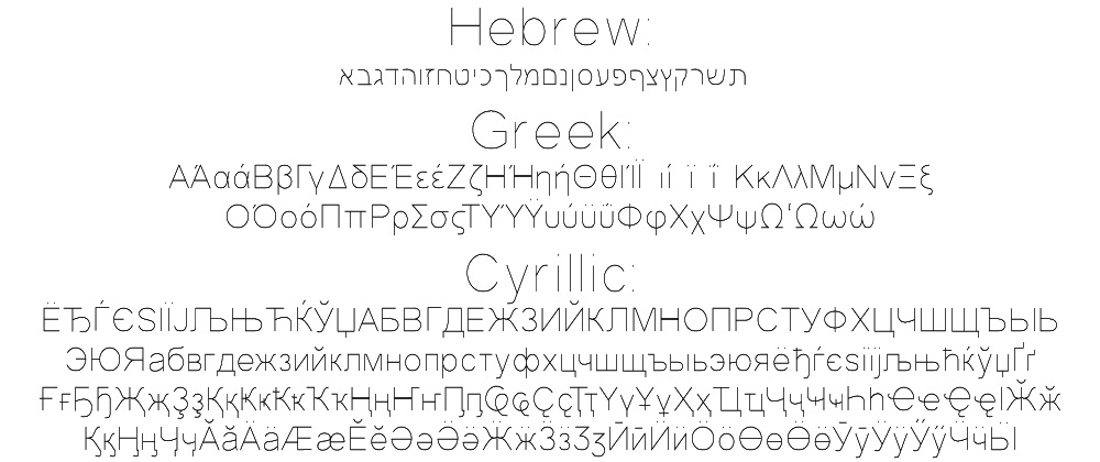 OLF Simple Sans Regular + Cyrillic, Greek, & Hebrew - Click Image to Close