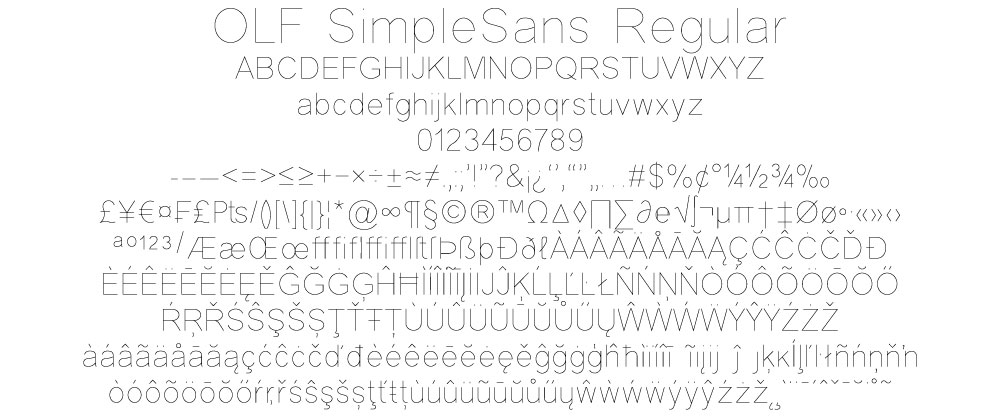 OLF Simple Sans Regular - Click Image to Close