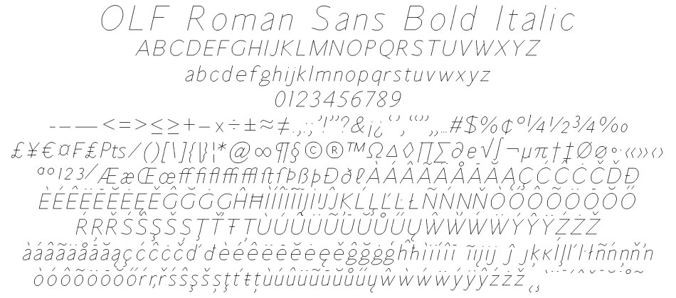 OLF Roman Sans Font Family - Click Image to Close
