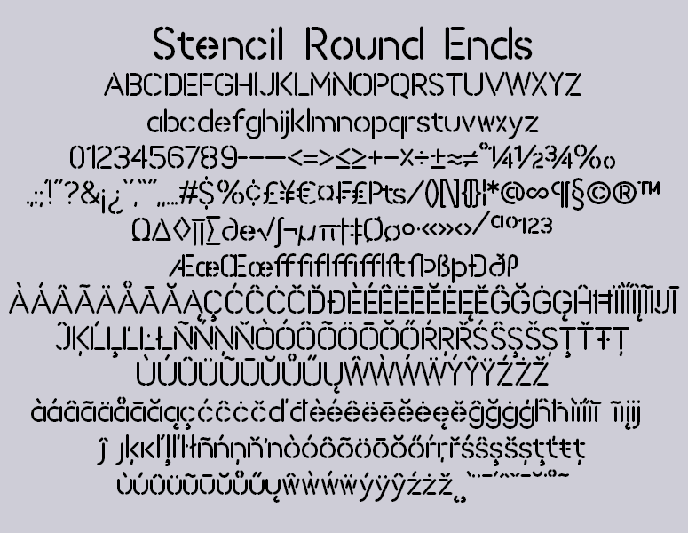 Stencil Round Ends - Click Image to Close