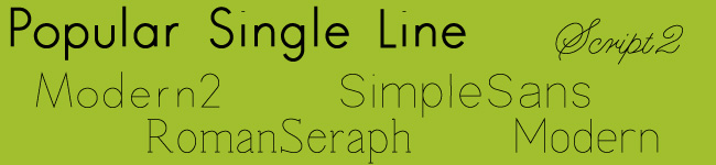 Popular Single Line Font Bundle