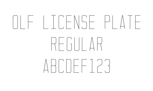Basic License Plate Regular - Click Image to Close