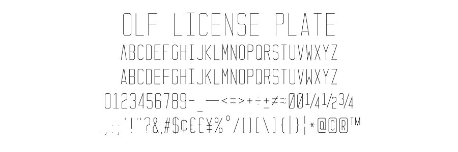 Basic License Plate Regular - Click Image to Close