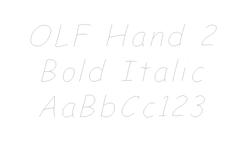 OLF Hand 2 Bold Italic