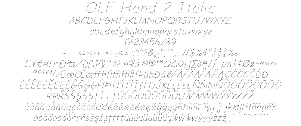 OLF Hand 2 Italic - Click Image to Close