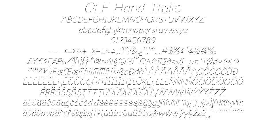 OLF Hand Italic