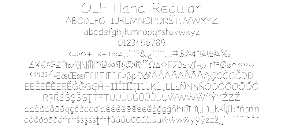 OLF Hand Regular - Click Image to Close