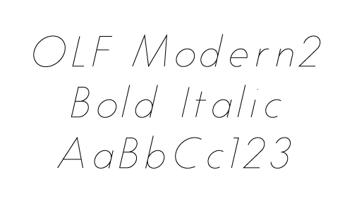 OLF Modern 2 Bold Italic