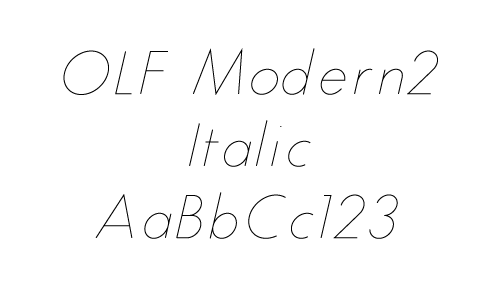 OLF Modern 2 Italic