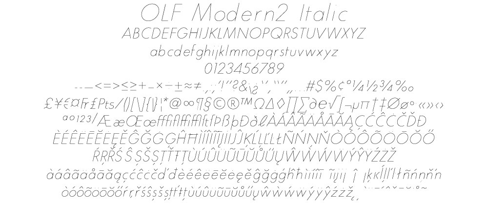 OLF Modern 2 Italic - Click Image to Close