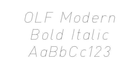 OLF Modern Bold Italic