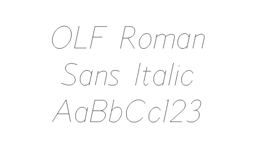 OLF Roman Sans Italic - Click Image to Close