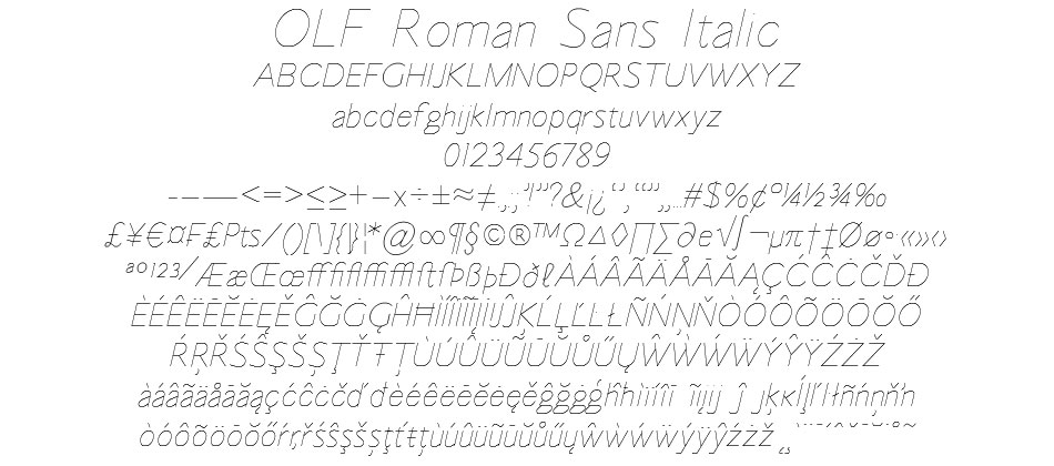 OLF Roman Sans Italic