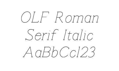 OLF Roman Serif Italic