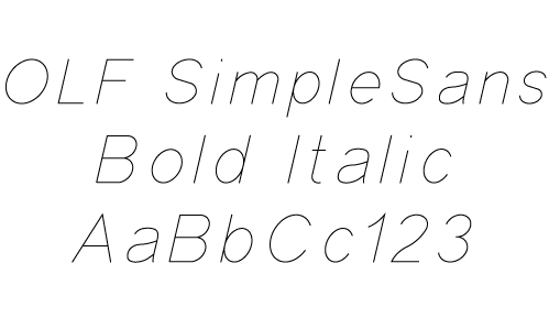 OLF Simple Sans Bold Italic