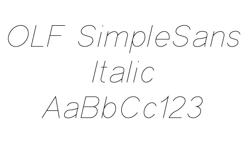 OLF Simple Sans Italic
