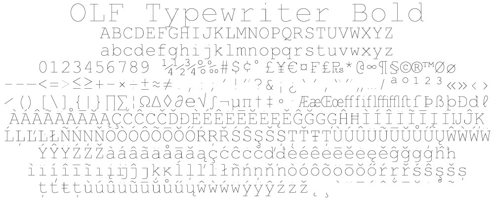 OLF Typewriter Bold
