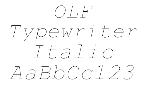 OLF Typewriter Italic
