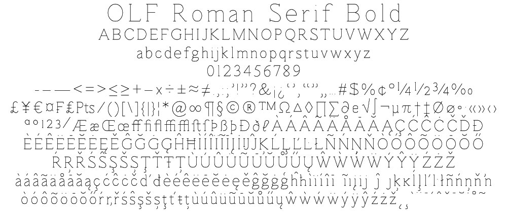 OLF Roman Serif Font Family