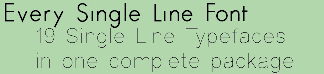 Every Single Line Font